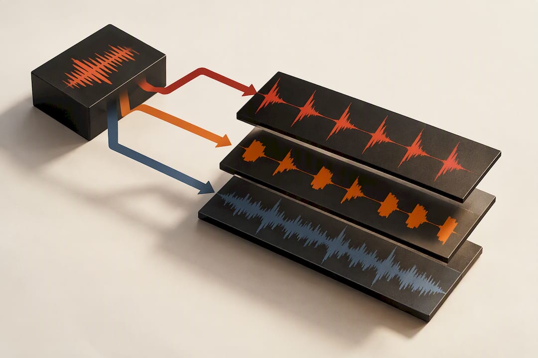Illustration of layered repeating drill beat structure