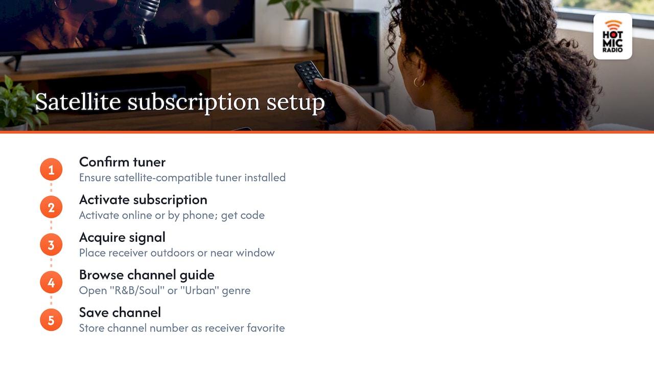 Steps for finding and saving satellite RB channel