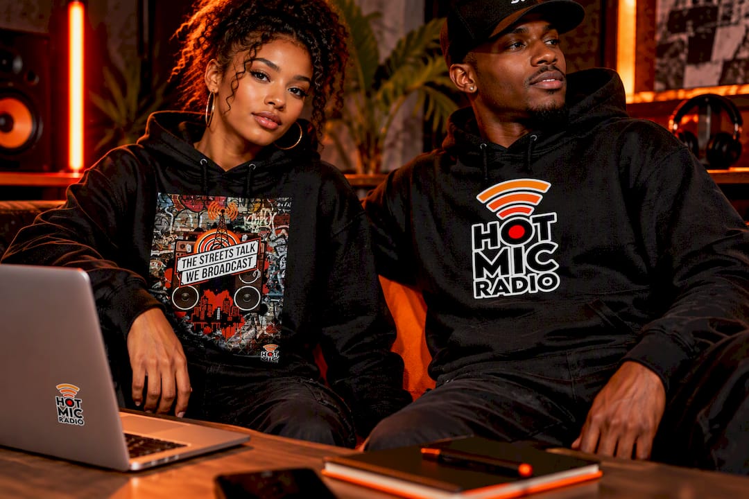 Unisex The Steets Talk We Broadcast Hot Mic Radio Hoodie