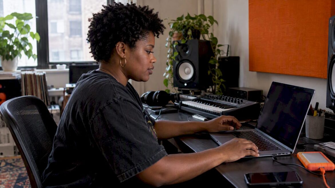 Producer submitting an instrumental track for radio